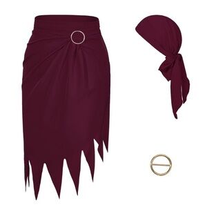 Pirate Accessoriess Hat Skirt Pirate Costume Womens Dress Pirate Bandana☺️